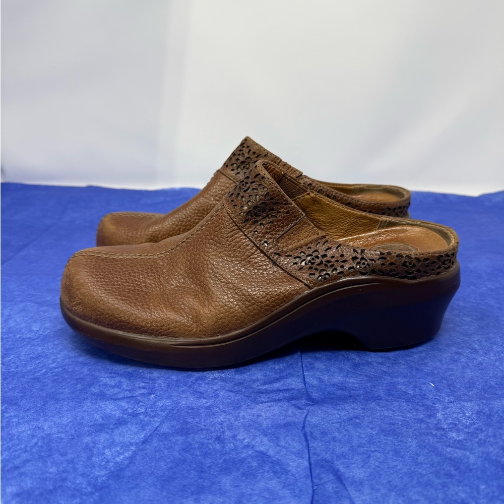 Ariat Brown Pebble Leather Santa Cruz Slip-On Mules Clogs Shoes Women's 7.5